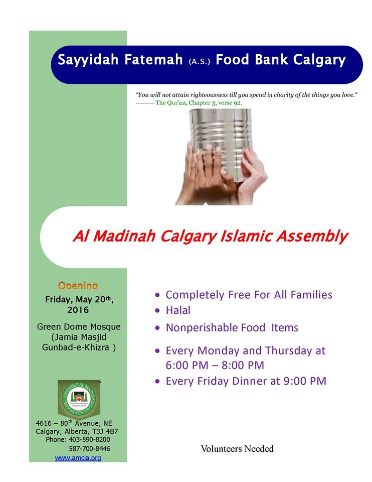 Sayyidah-Fatima-AS-Food-Bank-Calgary