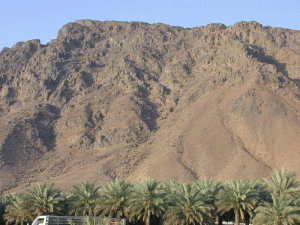 The Uhad mountains near Madinah where the second battle of Islam, Battle of Uhad took place.
