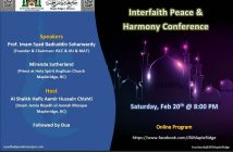 Interfaith and Harmony Conference - Feb 20 2021