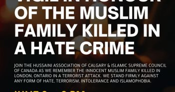Vigil in Honour of Martyred London Muslim Family-June-8-Calgary-City-Hall