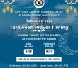 Sayyidah-Zahra-Islamic-Centre-Calgary-2026-Taraweeh-Schedule
